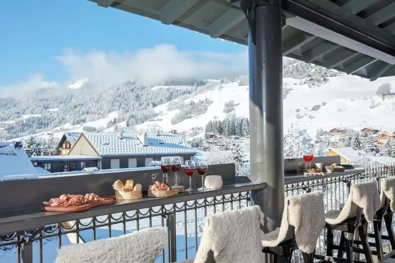 Le Grand Hôtel du Soleil d’Or espace apéro à Megève