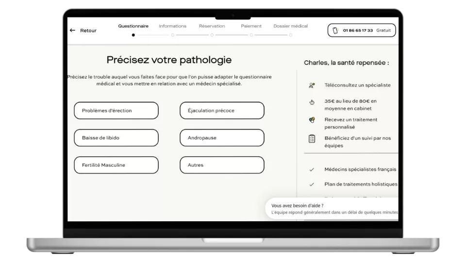 Charles.co première plateforme française téléconsultation pour santé masculine