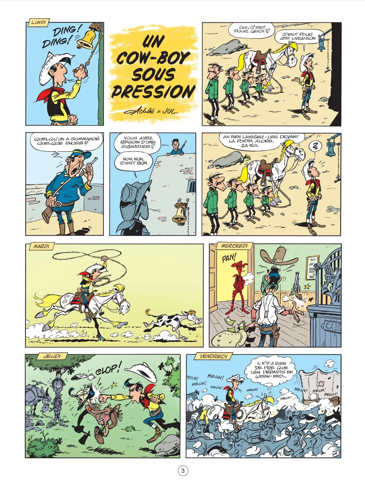 Lucky Luke affronte nouveaux défis dans cow-boy sous pression (Lucky Comics)